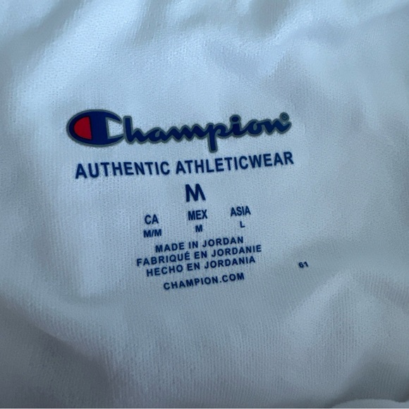 CHAMPION Varsity Shorts White Rainbow Stripe Moisture Wick Odor Control NEW sz M - Picture 8 of 12